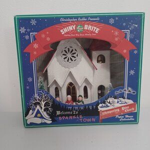 Shiny Brite Christopher Radko NWOT Vintage Sparkle Town Whispering Pines Church